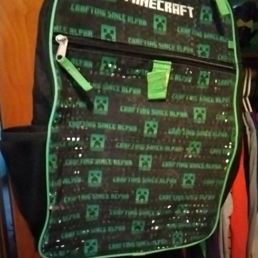Minecraft Black and Green Backpack